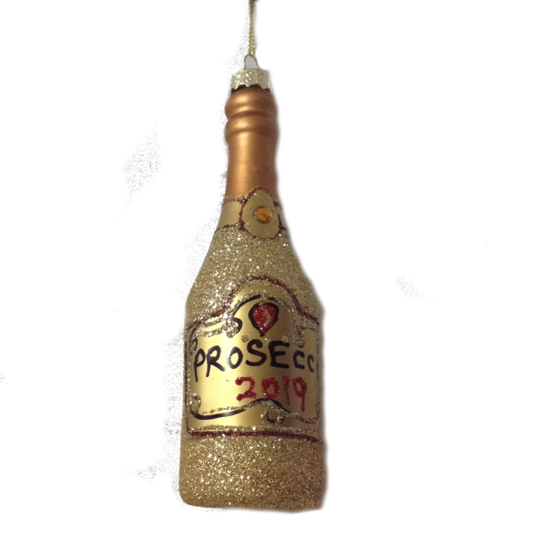 ORNAMENTO BOTTEGLIA di PROSECCO art.9767878 vetro.