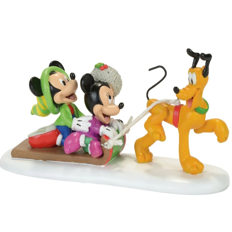Figurina della slitta di Topolino, Minnie e Pluto -Village Disney 4057263