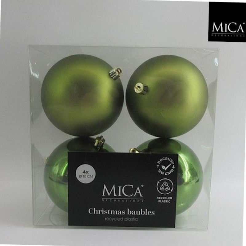 BOX 4pz PALLINE  VERDE  art. 1180709 