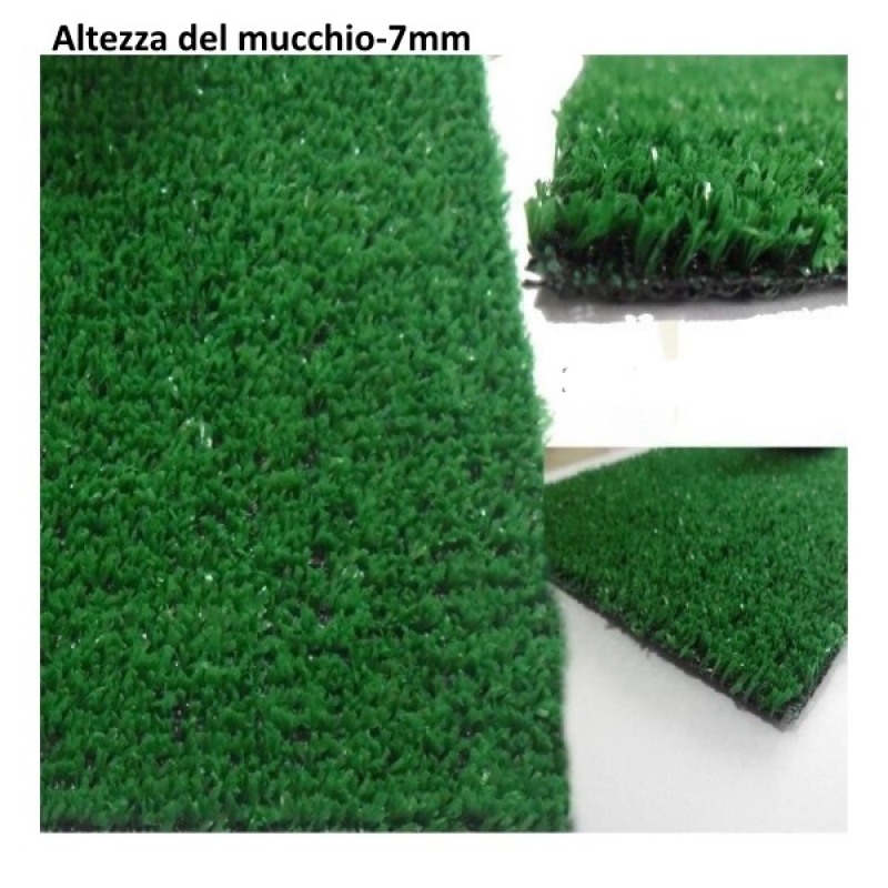 PRATO VERDE ARTIFICIALE 7MM ROTOLO 2X10 DTEX