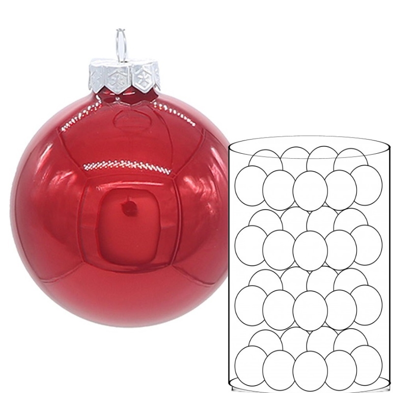 TUBO 45palline D.30mm HY45D30-RED-OPAL