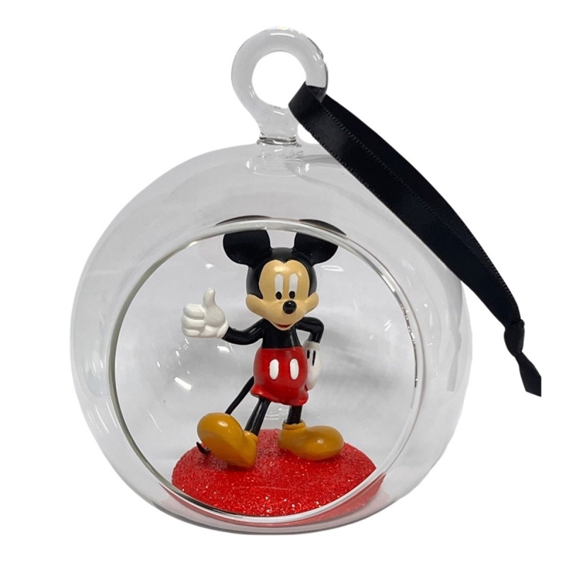 Pallina di vetro aperta figura 3D Topolino DN96570