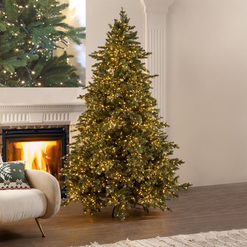 ALBERO DI NATALE 180cm VERDE CON LUCI LED SHINING LHD06-2538T-5060L