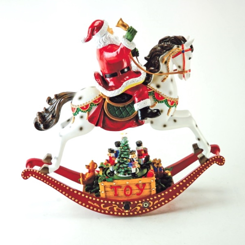 Cavallo a dondolo con Babbo Natale  ART.64058