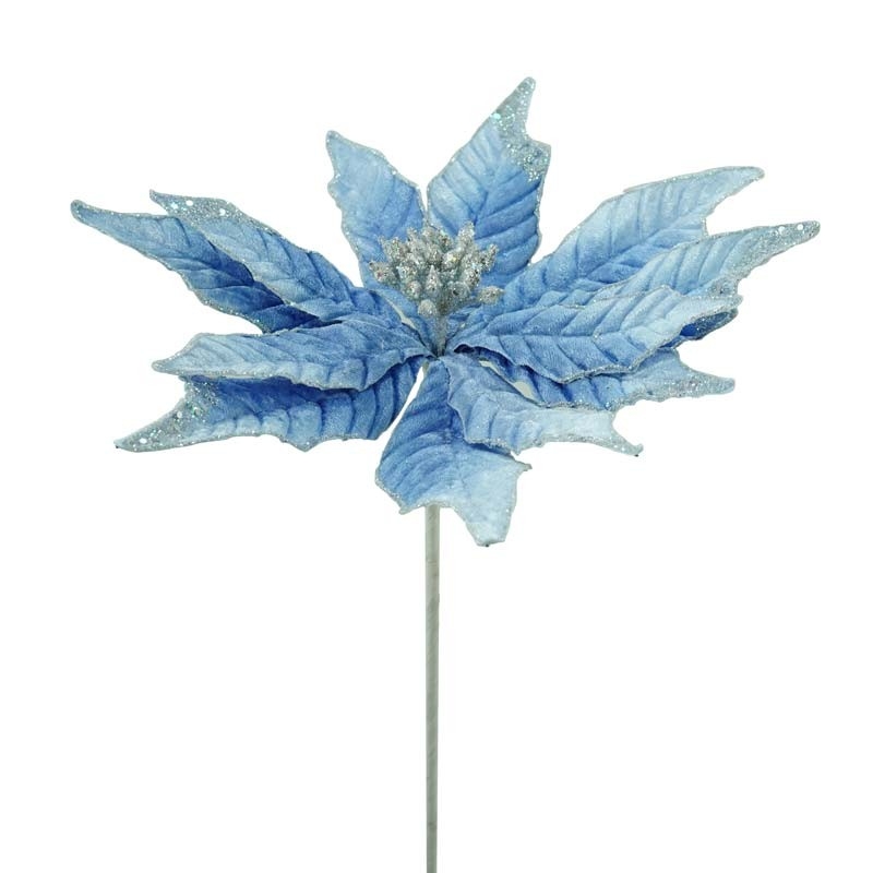 Fiore Blu Sfumato con Decori Bianchi L.38 cm  TAISTS 0251