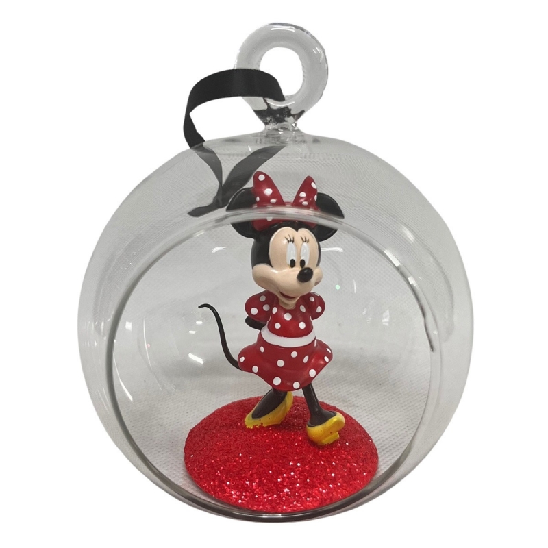 Pallina di vetro aperta figura 3D Minnie DN96520