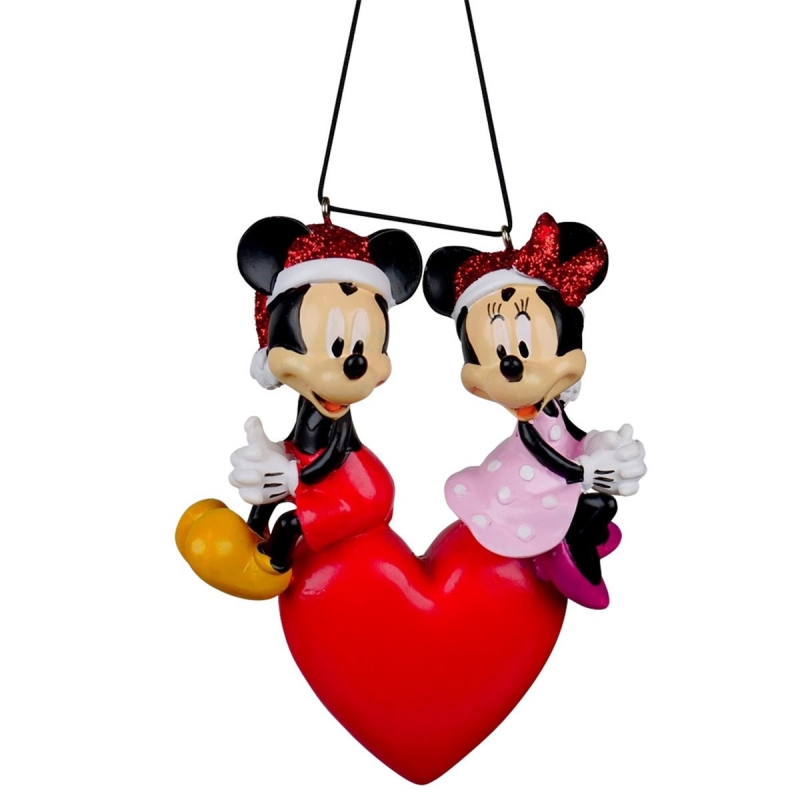 Ornamento 3D Topolino e Minnie innamorati DN37068