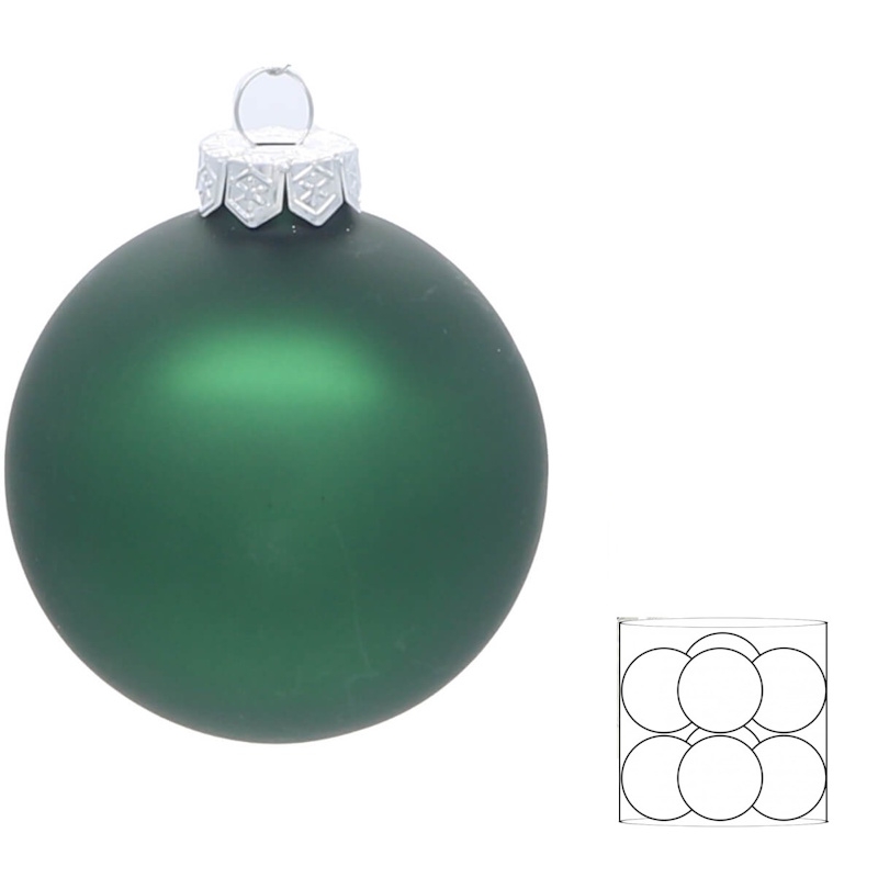 Palline di Natale in Vetro Opaco HY8D100-GREEN-MATT