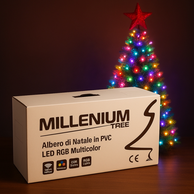 ALBERO DI NATALE MILLENIUM RGB LED WI-FI 180cm