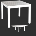 TAVOLO OSTUNI Allung. 90/180 X90cm   M0922-08 BIANCO
